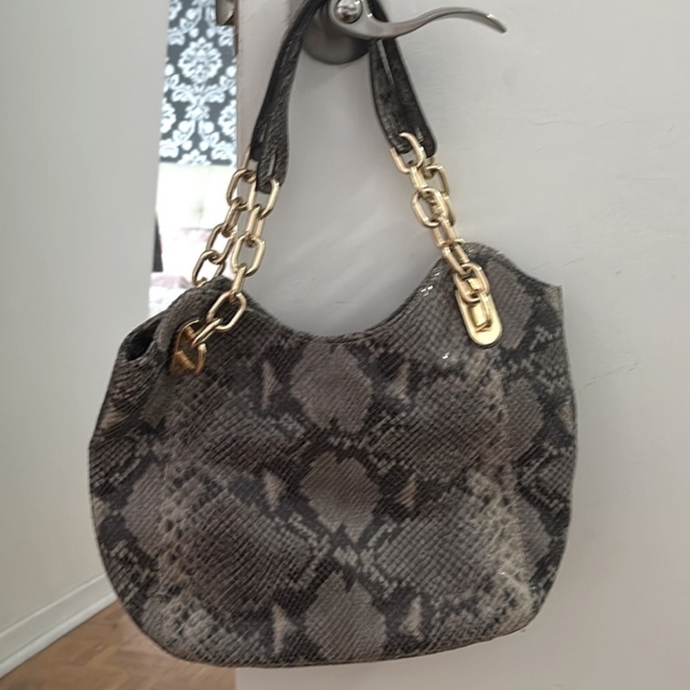 Michael Kors Snakeskin purse medium - EUC